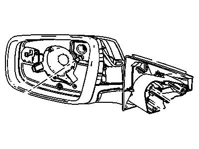 GM 22983150 Mirror Assembly, Outside Rear View W/O Cover