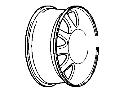 GM 9597129 Wheel Rim, 17X6.5 Aluminum 52Mm Offset 115.0 Bellcrank *Machine Face