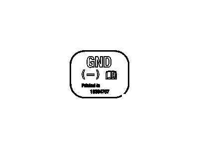 GM 10384767 Label, Engine Jump Start Notice