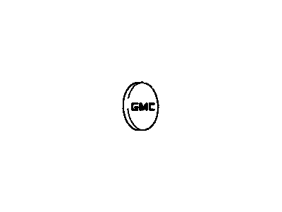 GM 15634862 Insert, Gmc Hub Cap *Red 'Gmc' On