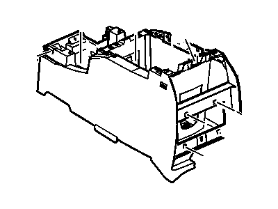 GM 88986583 Console,Front Floor *Pewter