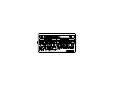 GM 96879465 Label,Tire Pressure