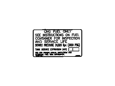 GM 52370336 Label, Cng Tank Inspection Information