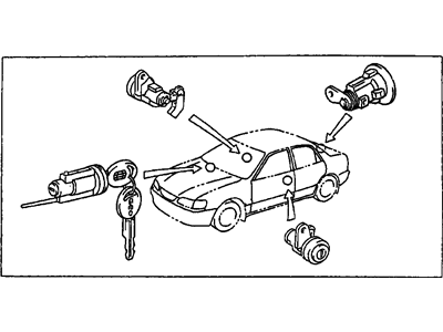 1998 Chevrolet Prizm Door Lock Cylinder - 94857513