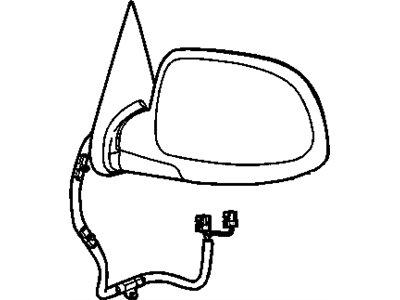 GM 15226945 Mirror Assembly, Outside Rear View (Molded In Black)