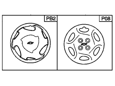 1998 Chevrolet Prizm Wheel Cover - 10290958