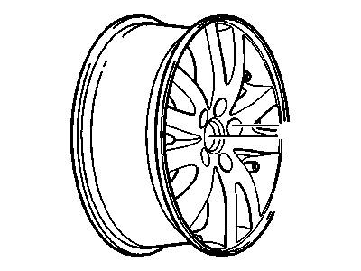 GM 9595009 Wheel Rim, 17X6.5 Aluminum 52Mm Offset 115.0 Bellcrank *Machine Face