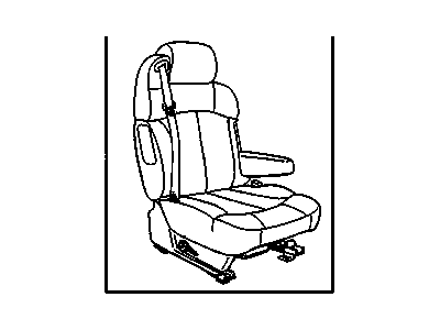 GM 19127037 Seat Asm,Pass (W/ Belt) *Pewter