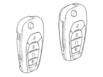 GM 13530746 Key Assembly, Dr Lk & Ign Lk Fldg (W/ R/Con Dr