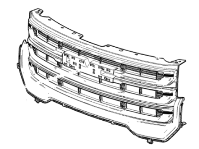 GM 84996210 Grille Assembly, Front *Nitridr Chrm