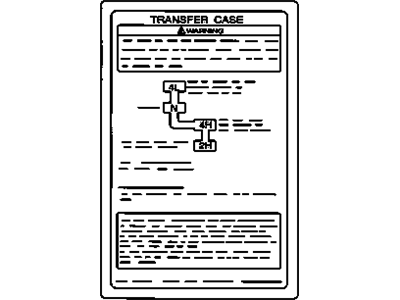 GM 30026332 Emblem,Transfer Gear Shift (On Esn)