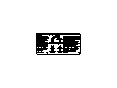 GM 15834580 Label, Service Engine Information