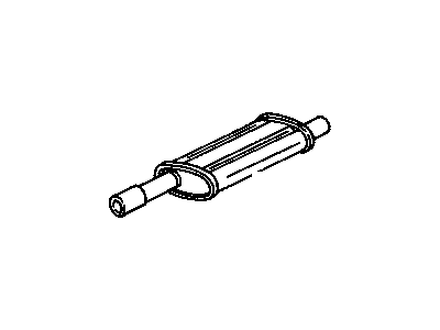 GM 15983077 Exhaust Muffler Assembly (W/ Exhaust Pipe & Tail Pipe)