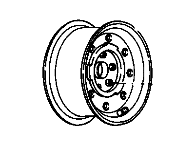 GM 12329314 Wheel Rim Unit, 15 X 6.5 Aluminum