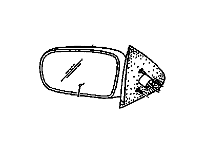 GM 88892500 Mirror Assembly,Outside Rear View, Right (Electric)