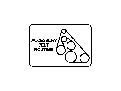 24504969 Genuine GM Label Accessory Belt Routing