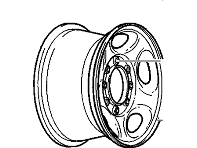 GM 9595397 Wheel Rim Assembly, 16X6.5 Chrome Clad 165.1X8X14,*Chrome