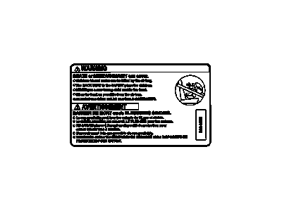 GM 22642896 Label, Inflator Restraint System Caution