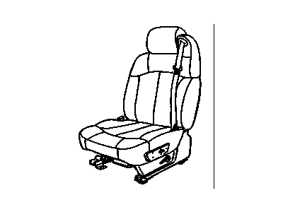 GM 88977485 Seat Asm,Driver (W/ Belt) *Pewter