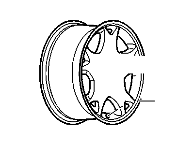 GM 15766001 Wheel Rim Assembly, 17X7.5 Front (Aluminum) *Marked Print