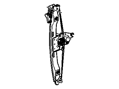 GM 22849387 Rear Side Door Window Regulator