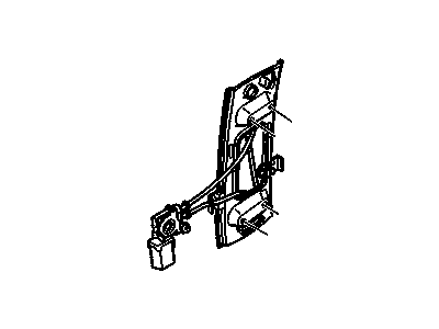 GM 19251349 Regulator Asm,Front Side Door Window