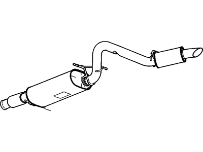 GM 15896609 Exhaust Muffler Assembly (W/ Resonator, Exhaust & Tail Pipe