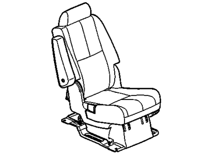GM 15891089 Seat Assembly, Rear *Ebony