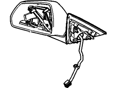 GM 25828105 Mirror Assembly, Outside Rear View *Service Primer