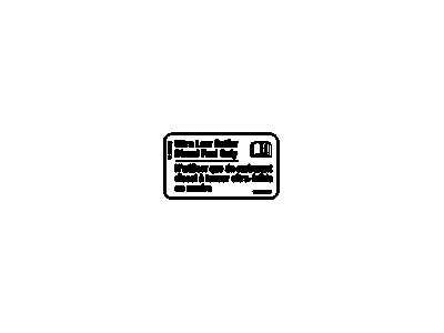 GM 15818881 Label, Diesel Fuel Only