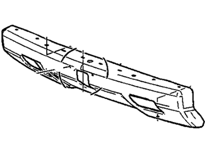 GM 19178491 Bar,Front Bumper Imp (Repair) *E, Coated