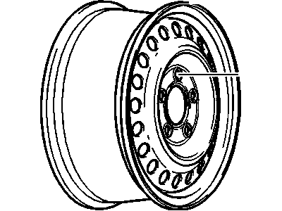 GM 9592321 Wheel Rim Assembly, 15X6