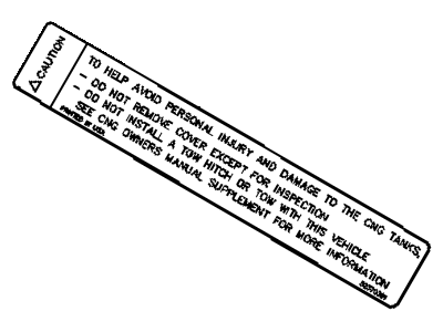 GM 52370391 Label, Cng Tank Cover Caution