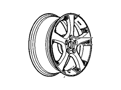 GM 9595421 Wheel Rim, 18X7.0 Aluminum 55Mm Outside 115.0 Bellcrank *Polished