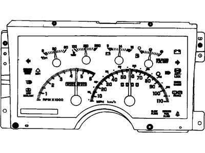 1991 GMC K3500 Instrument Cluster - 16155115