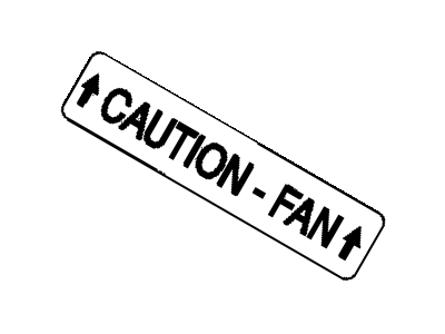 GM 96061843 Label,Cooling Fan Caution (On Esn) *Yellow Field