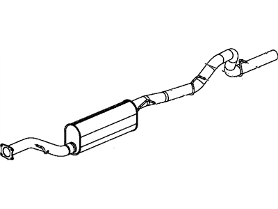 GM 15131904 Muffler Assembly, Exhaust (W/ Exhaust Pipe & Tail Pipe)