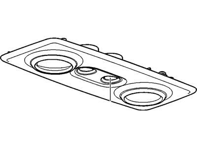 GM 23120478 Bezel Assembly, Roof Console Reading Lamp *Shale