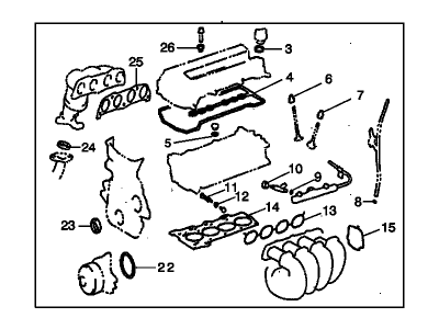 2003 Pontiac Vibe Head Gasket - 88974236