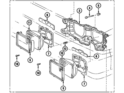 GM 94841769 Headlight Assembly (Lh)(Halogen)