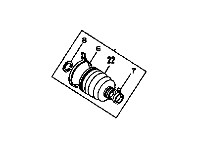 GM 94363547 Boot Kit,Front Door Shaft Outside