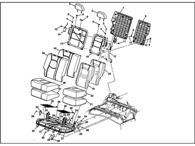 GM 25902037 Seat Assembly, Rear *Gray