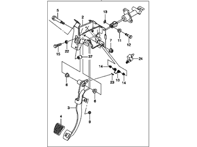 GM 96339718 Pedal,Clutch(W/Bracket)