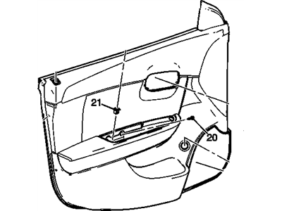 GM 20971421 Trim,Front Side Door