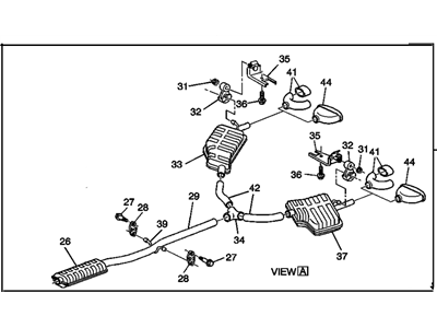 GM 88959317 Exhaust Muffler Assembly (W/ Catalytic Converter, Exhaust & Tail Pipe)