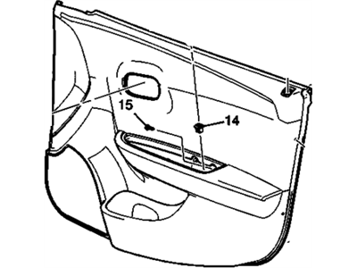 GM 25777850 Trim Assembly, Front Side Door *Ebony