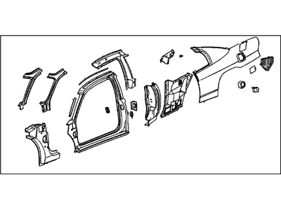 GM 12530280 Pillar Asm,Body Hinge (W/ Windshield Side Frame) (RH) <Use 1C2J