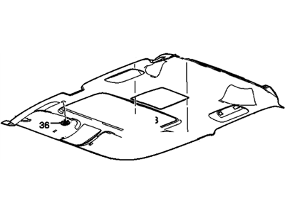 GM 15938484 Panel Assembly, Headlining Trim *Gray Y