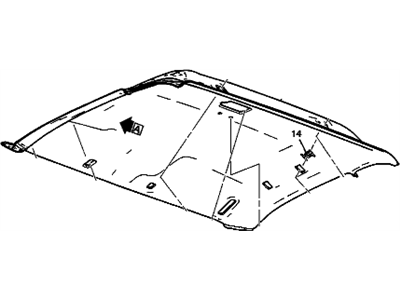 GM 15812618 Panel Assembly, Headlining Trim *Light Opel Gray