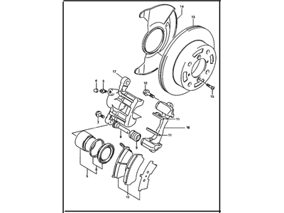 2000 Chevrolet Metro Brake Calipers - 30019361